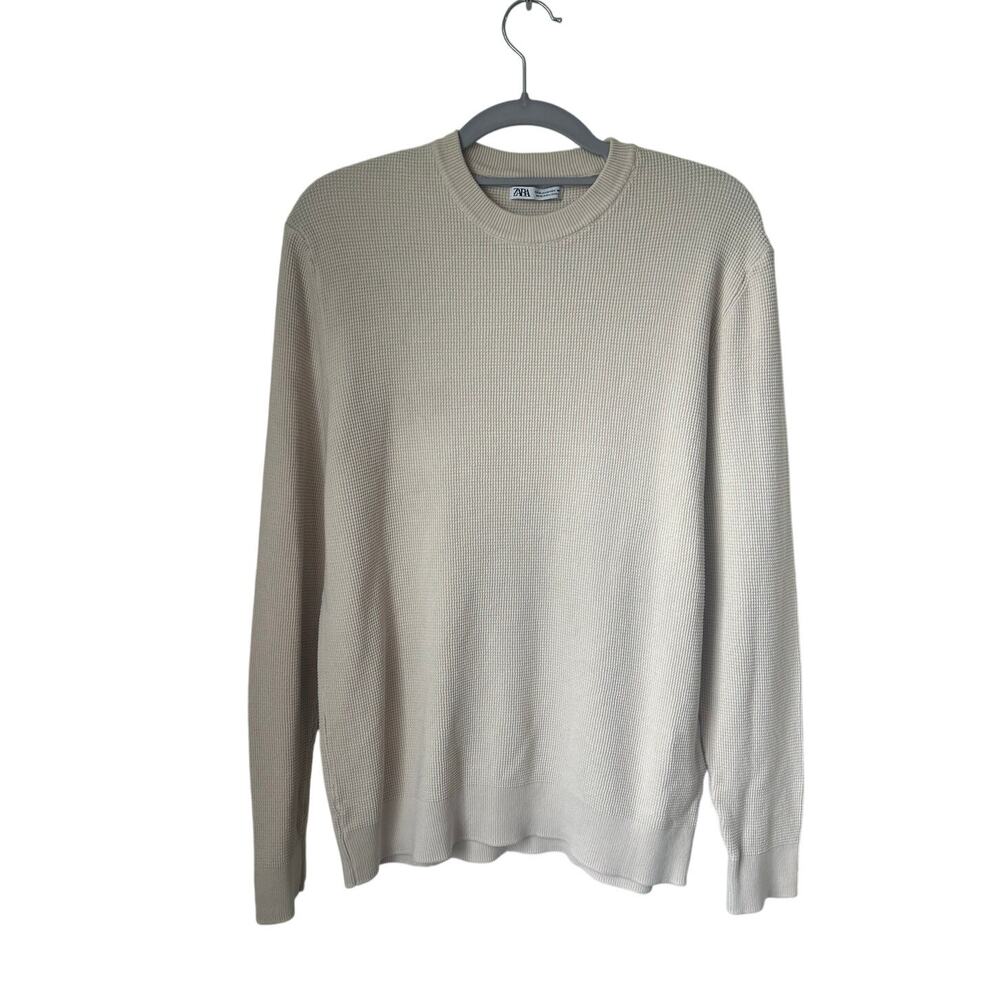 Men's Zara Basic Cotton Knit Sweater - Medium